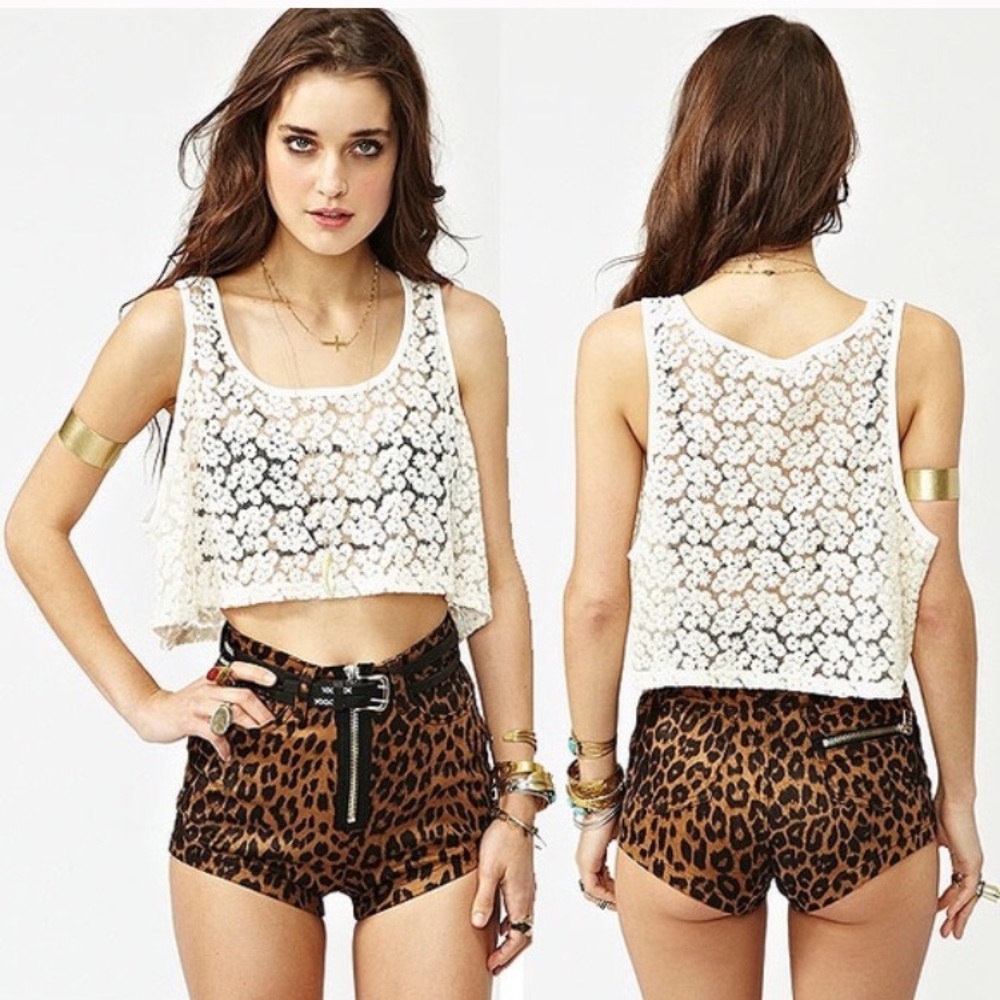 Unif Axl Leopard Print Shorts - image 1